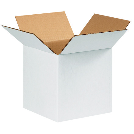 8 x 8 x 8" White Corrugated Boxes