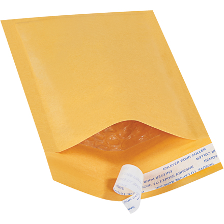 4 x 8" Kraft (25 Pack) #000 Self-Seal Bubble Mailers
