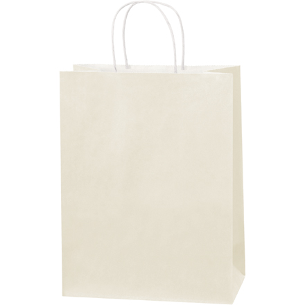 10 x 5 x 13" French Vanilla Tinted Shopping Bags
