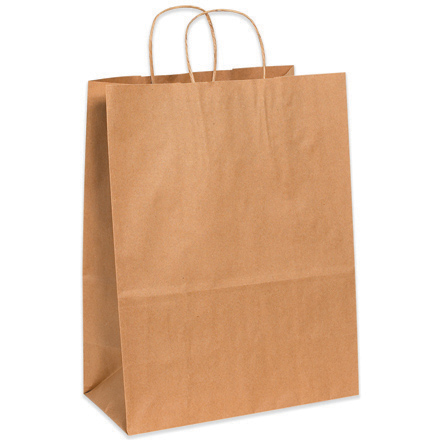 13 x 7 x 17" Kraft Paper Shopping Bags