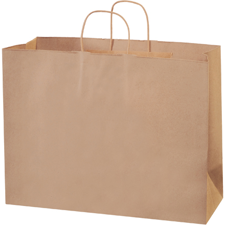 16 x 6 x 12" Kraft Paper Shopping Bags