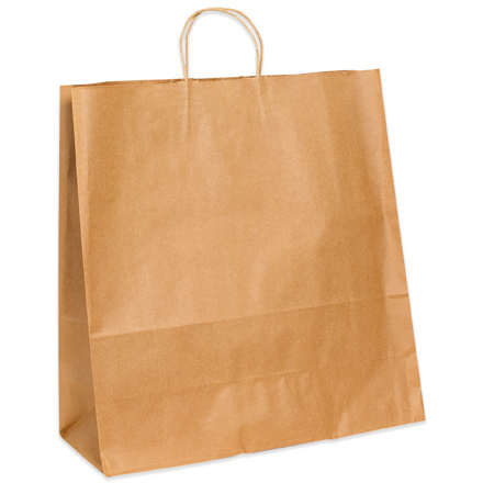 18 x 7 x 18" Kraft Paper Shopping Bags