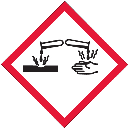 2 x 2" Pictogram - Corrosion Labels