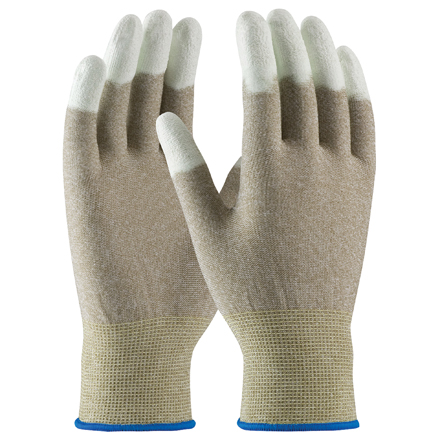 ESD Fingertip Coated Nylon Gloves - Large