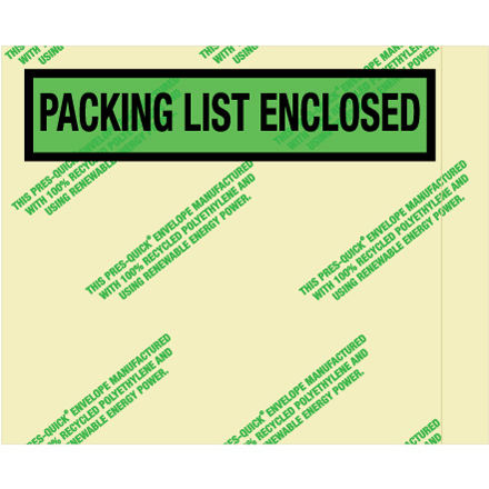 Environmental "Packing List Enclosed" Envelopes